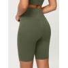 image:imageODODOS Cloud Feeling Crossover Yoga Shorts with Back Pocket for Women 6  8 V High Wasit Lounge Biker ShortsDark Olive