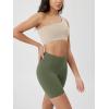 image:imageODODOS Cloud Feeling Crossover Yoga Shorts with Back Pocket for Women 6  8 V High Wasit Lounge Biker ShortsDark Olive