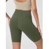 image:imageODODOS Cloud Feeling Crossover Yoga Shorts with Back Pocket for Women 6  8 V High Wasit Lounge Biker ShortsDark Olive