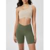 image:imageODODOS Cloud Feeling Crossover Yoga Shorts with Back Pocket for Women 6  8 V High Wasit Lounge Biker ShortsDark Olive