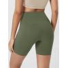 image:imageODODOS Cloud Feeling Crossover Yoga Shorts with Back Pocket for Women 6  8 V High Wasit Lounge Biker ShortsDark Olive