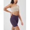 image:imageODODOS Cloud Feeling Crossover Yoga Shorts with Back Pocket for Women 6  8 V High Wasit Lounge Biker ShortsDark Purple