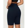 image:imageODODOS Cloud Feeling Crossover Yoga Shorts with Back Pocket for Women 6  8 V High Wasit Lounge Biker ShortsDeep Navy