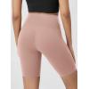 image:imageODODOS Cloud Feeling Crossover Yoga Shorts with Back Pocket for Women 6  8 V High Wasit Lounge Biker ShortsDusty Pink