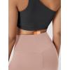image:imageODODOS Cloud Feeling Crossover Yoga Shorts with Back Pocket for Women 6  8 V High Wasit Lounge Biker ShortsDusty Pink