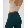 image:imageODODOS Cloud Feeling Crossover Yoga Shorts with Back Pocket for Women 6  8 V High Wasit Lounge Biker ShortsForest Teal
