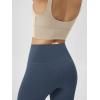 image:imageODODOS Cloud Feeling Crossover Yoga Shorts with Back Pocket for Women 6  8 V High Wasit Lounge Biker ShortsInk Blue