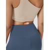 image:imageODODOS Cloud Feeling Crossover Yoga Shorts with Back Pocket for Women 6  8 V High Wasit Lounge Biker ShortsInk Blue