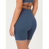 image:imageODODOS Cloud Feeling Crossover Yoga Shorts with Back Pocket for Women 6  8 V High Wasit Lounge Biker ShortsInk Blue