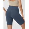 image:imageODODOS Cloud Feeling Crossover Yoga Shorts with Back Pocket for Women 6  8 V High Wasit Lounge Biker ShortsInk Blue