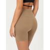 image:imageODODOS Cloud Feeling Crossover Yoga Shorts with Back Pocket for Women 6  8 V High Wasit Lounge Biker ShortsLight Brown