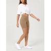 image:imageODODOS Cloud Feeling Crossover Yoga Shorts with Back Pocket for Women 6  8 V High Wasit Lounge Biker ShortsLight Brown