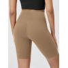 image:imageODODOS Cloud Feeling Crossover Yoga Shorts with Back Pocket for Women 6  8 V High Wasit Lounge Biker ShortsLight Brown
