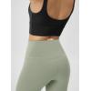image:imageODODOS Cloud Feeling Crossover Yoga Shorts with Back Pocket for Women 6  8 V High Wasit Lounge Biker ShortsLime Stone