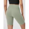 image:imageODODOS Cloud Feeling Crossover Yoga Shorts with Back Pocket for Women 6  8 V High Wasit Lounge Biker ShortsLime Stone