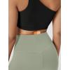 image:imageODODOS Cloud Feeling Crossover Yoga Shorts with Back Pocket for Women 6  8 V High Wasit Lounge Biker ShortsLime Stone