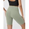 image:imageODODOS Cloud Feeling Crossover Yoga Shorts with Back Pocket for Women 6  8 V High Wasit Lounge Biker ShortsLime Stone
