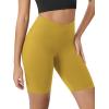image:imageODODOS Cloud Feeling Crossover Yoga Shorts with Back Pocket for Women 6  8 V High Wasit Lounge Biker ShortsMango Mint