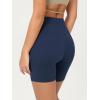 image:imageODODOS Cloud Feeling Crossover Yoga Shorts with Back Pocket for Women 6  8 V High Wasit Lounge Biker ShortsNavy