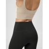 image:imageODODOS Cloud Feeling Crossover Yoga Shorts with Back Pocket for Women 6  8 V High Wasit Lounge Biker ShortsOnyx Black Grey