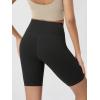 image:imageODODOS Cloud Feeling Crossover Yoga Shorts with Back Pocket for Women 6  8 V High Wasit Lounge Biker ShortsOnyx Black Grey
