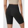 image:imageODODOS Cloud Feeling Crossover Yoga Shorts with Back Pocket for Women 6  8 V High Wasit Lounge Biker ShortsOnyx Black Grey