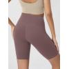 image:imageODODOS Cloud Feeling Crossover Yoga Shorts with Back Pocket for Women 6  8 V High Wasit Lounge Biker ShortsPurple Taupe