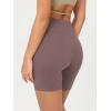image:imageODODOS Cloud Feeling Crossover Yoga Shorts with Back Pocket for Women 6  8 V High Wasit Lounge Biker ShortsPurple Taupe