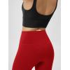 image:imageODODOS Cloud Feeling Crossover Yoga Shorts with Back Pocket for Women 6  8 V High Wasit Lounge Biker ShortsRed
