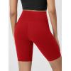 image:imageODODOS Cloud Feeling Crossover Yoga Shorts with Back Pocket for Women 6  8 V High Wasit Lounge Biker ShortsRed
