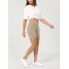 image:imageODODOS Cloud Feeling Crossover Yoga Shorts with Back Pocket for Women 6  8 V High Wasit Lounge Biker ShortsShaker Beige