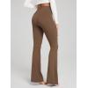 image:imageODODOS Cloud Feeling Flared Yoga Pants for Women High Waist Casual Bootleg Lounge Pants 3032 InseamBrunette