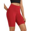 image:imageODODOS High Waist Workout Shorts for Women Tummy Control Workout Gym Athletic Biker Shorts68 InseamRed