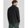 image:imageODODOS Mens Half Zip Performance Shirt  Ultra Soft odSTRATUM Tech Pullover UPF 50 Breathable Long Sleeve Mock Neck TopBlack Heather
