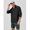 image:imageODODOS Mens Half Zip Performance Shirt  Ultra Soft odSTRATUM Tech Pullover UPF 50 Breathable Long Sleeve Mock Neck TopBlack Heather