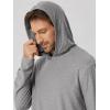 image:imageODODOS Mens Long Sleeve Hoodie  odSTRATUM Tech Performance Pullover  Ultra Soft Moisture Wicking UPF 50 TopGrey Heather