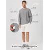 image:imageODODOS Mens Long Sleeve Performance Crew TShirt  Ultra Soft odSTRATUM Tech Tee UPF 50 Pullover Top with Side Zip PocketGrey Heather