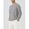 image:imageODODOS Mens Long Sleeve Performance Crew TShirt  Ultra Soft odSTRATUM Tech Tee UPF 50 Pullover Top with Side Zip PocketGrey Heather