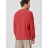 image:imageODODOS Mens Long Sleeve Performance Crew TShirt  Ultra Soft odSTRATUM Tech Tee UPF 50 Pullover Top with Side Zip PocketRed Heather