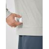 image:imageODODOS Mens Long Sleeve Performance Crew TShirt  Ultra Soft odSTRATUM Tech Tee UPF 50 Pullover Top with Side Zip PocketSalt Heather