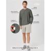 image:imageODODOS Mens Long Sleeve Performance Crew TShirt  Ultra Soft odSTRATUM Tech Tee UPF 50 Pullover Top with Side Zip PocketSmoke Heather