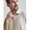 image:imageODODOS Mens Performance Polo  odSTRATUM Tech Short Sleeve Golf TShirts Ultra Soft Moisture Wicking UPF 50 Casual TopsMilkweed Heather