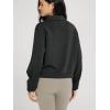 image:imageODODOS Modal Soft HalfZip Collared Sweatshirts for Women Long Sleeve Relaxed Pullover Top with PocketsBlack