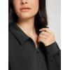 image:imageODODOS Modal Soft HalfZip Collared Sweatshirts for Women Long Sleeve Relaxed Pullover Top with PocketsBlack