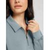 image:imageODODOS Modal Soft HalfZip Collared Sweatshirts for Women Long Sleeve Relaxed Pullover Top with PocketsGrey Blue