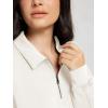 image:imageODODOS Modal Soft HalfZip Collared Sweatshirts for Women Long Sleeve Relaxed Pullover Top with PocketsIvory
