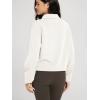 image:imageODODOS Modal Soft HalfZip Collared Sweatshirts for Women Long Sleeve Relaxed Pullover Top with PocketsIvory