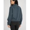 image:imageODODOS Modal Soft HalfZip Collared Sweatshirts for Women Long Sleeve Relaxed Pullover Top with PocketsNavy