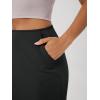 image:imageODODOS Modal Soft Midi Skirt for Women Back Slit High Waist Casual Long Pencil Skirts with PocketsBlack