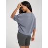 image:imageODODOS Modal Soft Short Sleeve TShirts for Women Oversized Crew Neck Tee Relaxed Pullover TopsPurple Gray